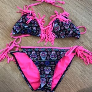 Sugar skull bikini swim suit